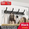 No Drill Holes One Row Hangers Kitchen Towels Clothes Hats Toilet Towel Rack Storage Wall Mounted Door Back Rod Hook