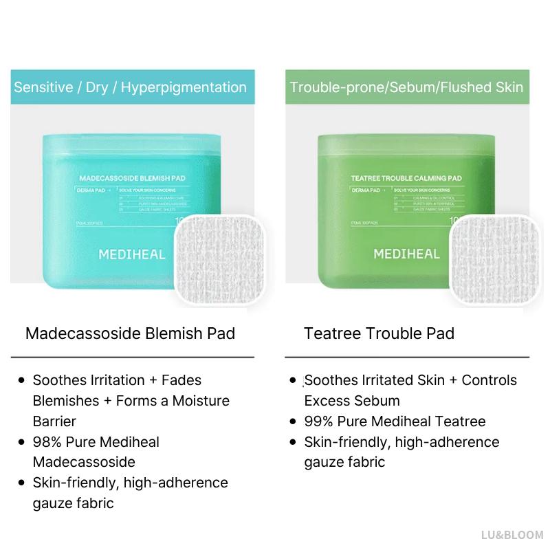 Mediheal Derma Toner Pad 100 Blatt (8 Typen) (+Gratisgeschenk)