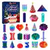 Tragbare Stressreduzierer für Erwachsene 2026 Weihnachts-Adventskalender, 24-Tage-Countdown-Box mit Mini 3D-gedruckten lustigen Feiertags-Vorfreude-Geschenken