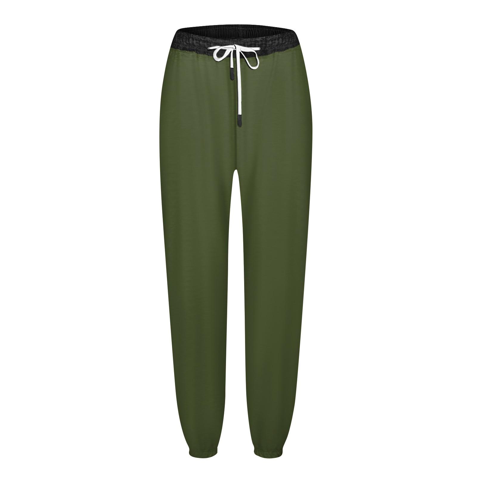 Женские модные спортивные повседневные спортивные штаны с карманами на шнурке и в — фото 4