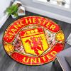 Tappeto Rotondo Stampato Manchester United, Tappeto Circolare Lavabile Antiscivolo per Soggiorno Camera da Letto Sala Giochi, Decorazione per Tifosi Sportivi, Regalo per Feste Compleanni