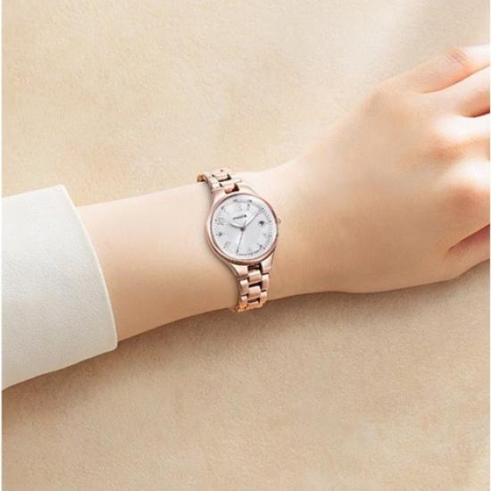 CITIZEN Special wicca Pink Watch KS1-864-13 Solar-Powered Radio-Controlled Watch, Gold, Women's