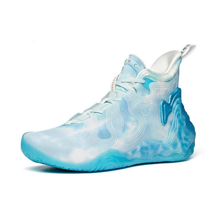 ANTA Star Mountain Basketball Shoes Men's High top Ocean Cyan/White 112041818A-20