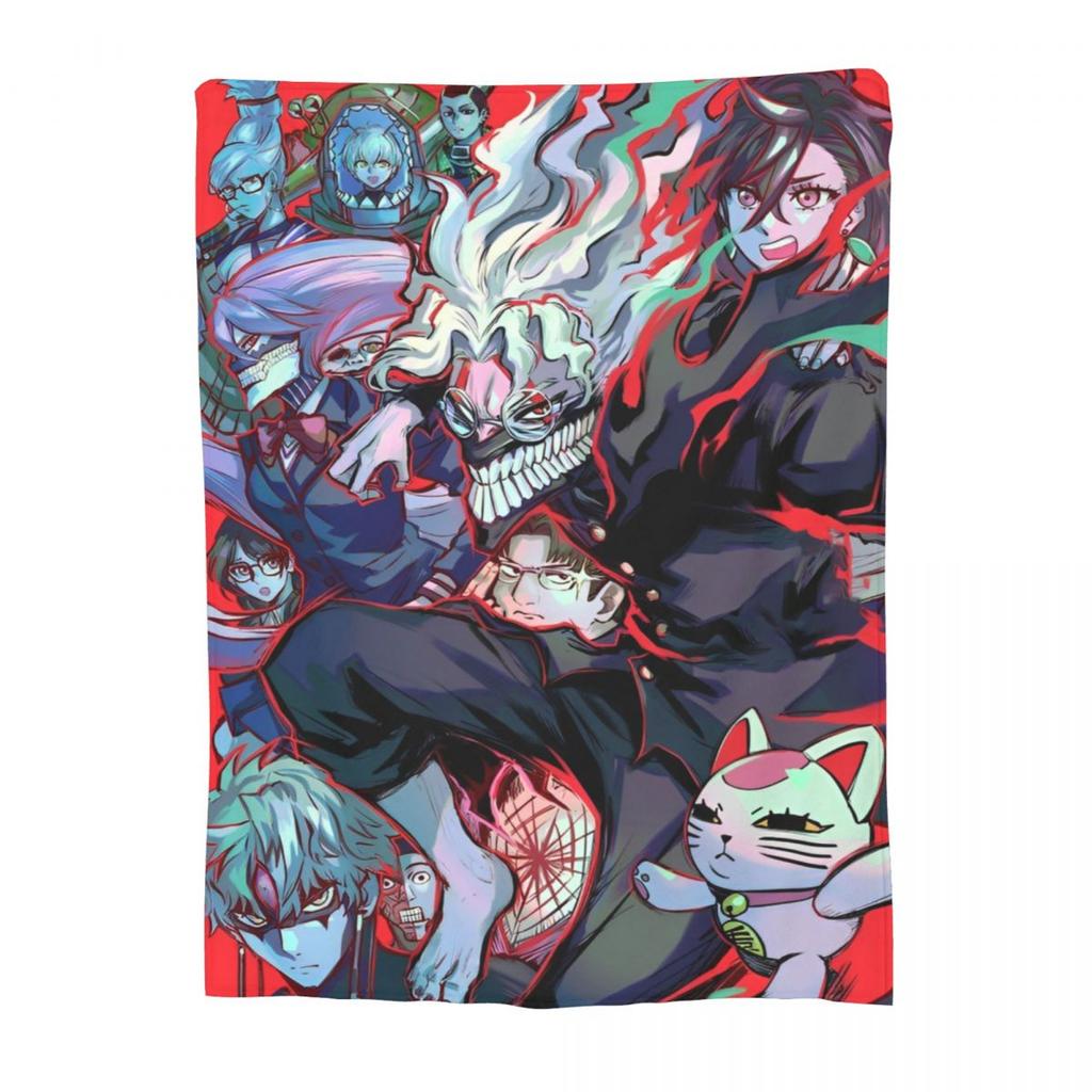 Cartoon Manga Dandadan Flannel Throw Blanket Turbo Granny Blanket for Bed Bedroom Ultra-Soft Bedding Throws