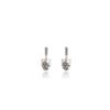 Personalized Diamond-Inlaid Spade Earrings, Silver Needle, Creative Design, Simple Fashionable Ear Studs for Women