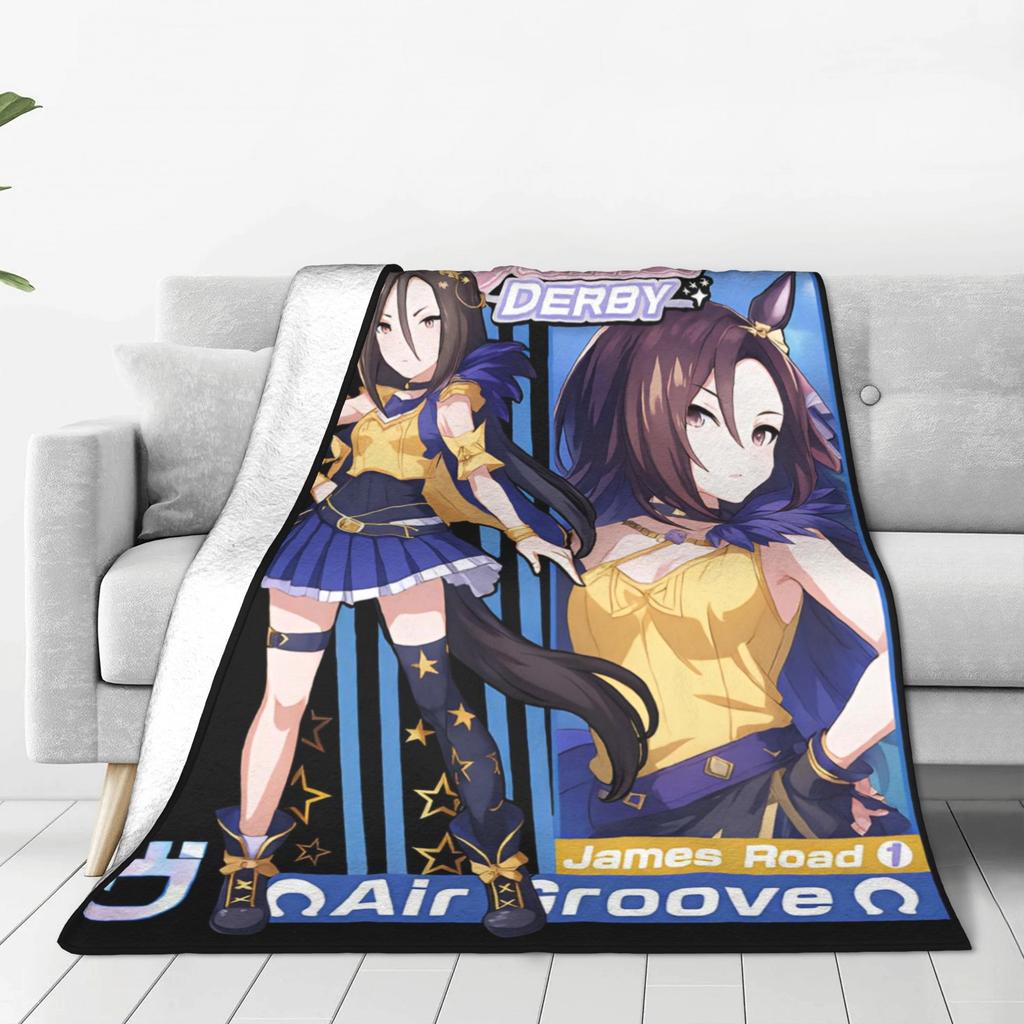 Suzuka Horse Girl Prettys Derbys Plush Blanket Kids Adult Flannel Throw Blanket For Living Room Warm Soft Quality Bedspread