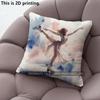 Watercolor Ice Skating Dancer Throw Pillow Covers Pattern Cushion Cover Suitable for Sofa Bedroom Car Pillow Cover