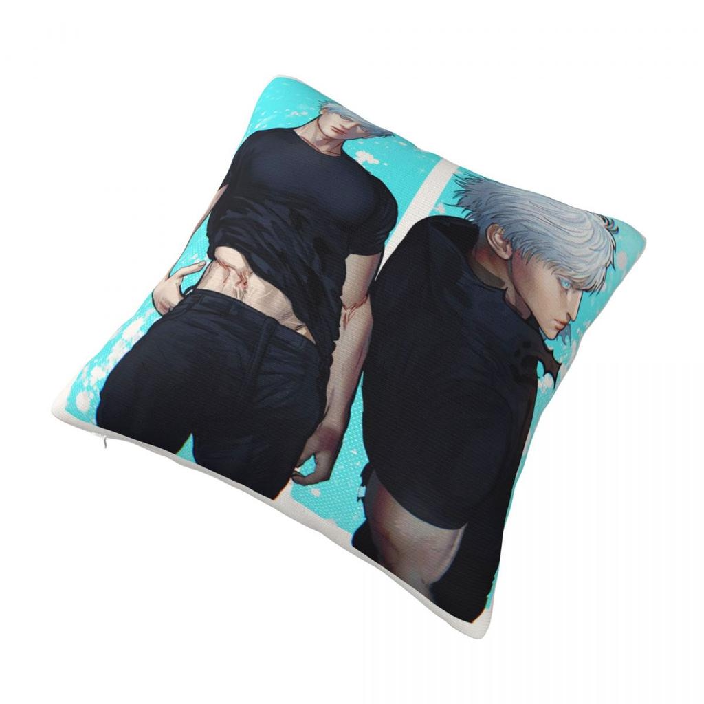 Gojo Jujutsu Kaisen Pillow Case Cushion Cover Soft Graphic Pillow Cover Funny Pillowcases For Sofa Home Decoration