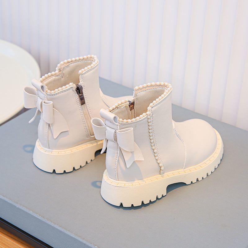 Girls' Fashionable Princess Boots for Autumn and Winter Children's Casual Leather Shoes