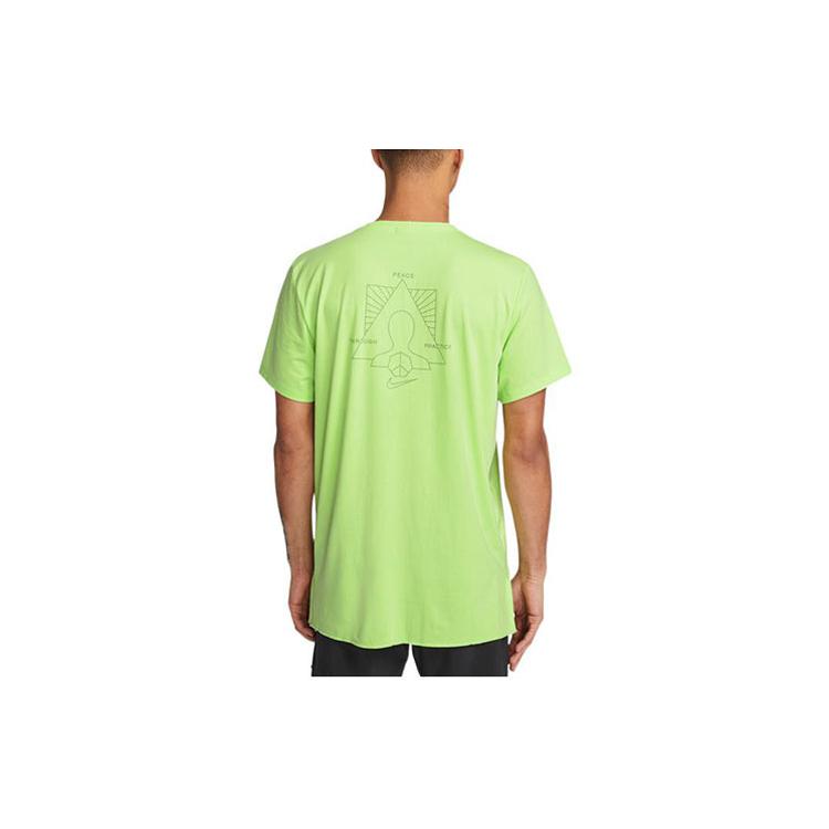 Nike T Shirts Men's Green Crew Neck Moderate Straight Fit DM8142-360