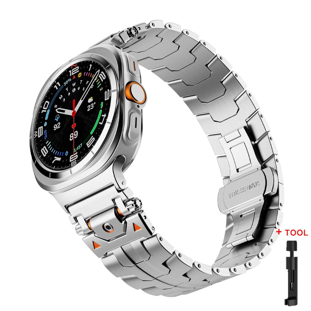 Stainless Steel Strap for Samsung Galaxy Watch Ultra 47mm Loop Band Bracelet for Galaxy Watch Ultra 47MM No Gaps Link Wristband