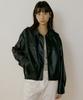 Lingseoul Leather Blouson Jacket-Black