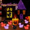 100/50Pc Halloween Mini Resin Ducks Tiny Duck Figurines For Micro Garden Landscape Potted Ornament Charms Diy Crafts Party Decor