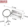 Remove Before Flight Plane Keychain Kiss Me Before Flight Letter Metal Key Holder Keyrings