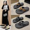 Zehensandalen modische Sandalen mit dicker Sohle neue Flip-Flops Damen Strand Sommer Outdoor rutschfest