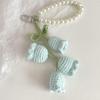 Korean-Style Cute Pearl & Crochet Lily of the Valley Keychain with Decorative Buckle