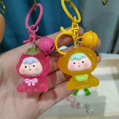 Luminous Fourth Generation 3D Fruit Doll Bell Pendant Keychain Backpack Haingings Accessories Gift