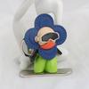 Sweet Cool Flower Doll Keychain Creative Snowboarding Pendant Keyring  Bag Charm Key Hanging Decoration Gifts
