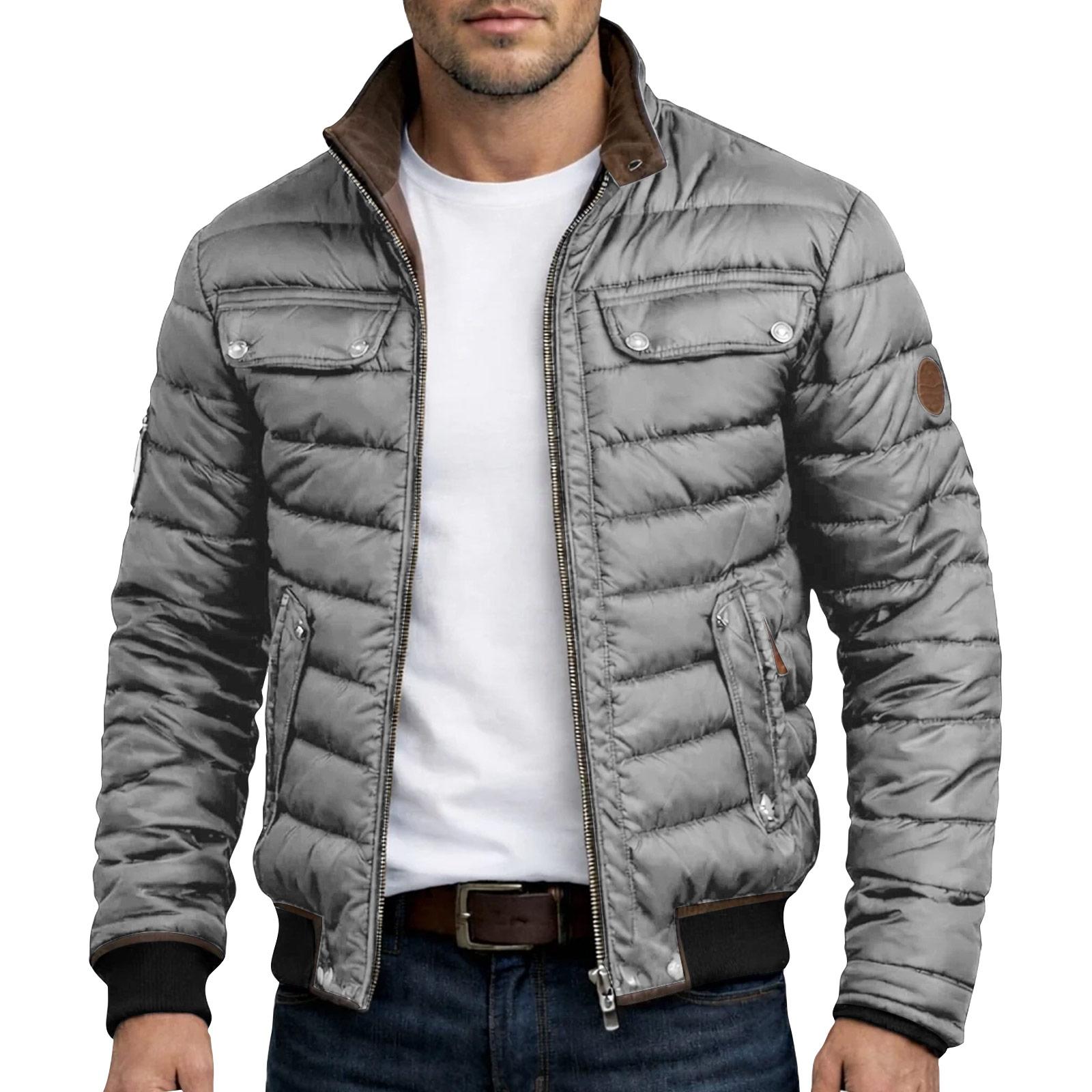 Men`s Vintage Quilted Leather Jacket Color