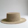 Cappello di Paglia Estivo 2026 Nuovo Cappello di Paglia Francese a Tesa Piatta Elegante Cappello da Sole da Esterno per Donna Cappello Estivo gorras spiaggia