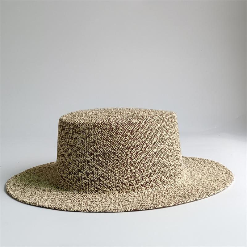 Cappello di Paglia Estivo 2026 Nuovo Cappello di Paglia Francese a Tesa Piatta Elegante Cappello da Sole da Esterno per Donna Cappello Estivo gorras spiaggia