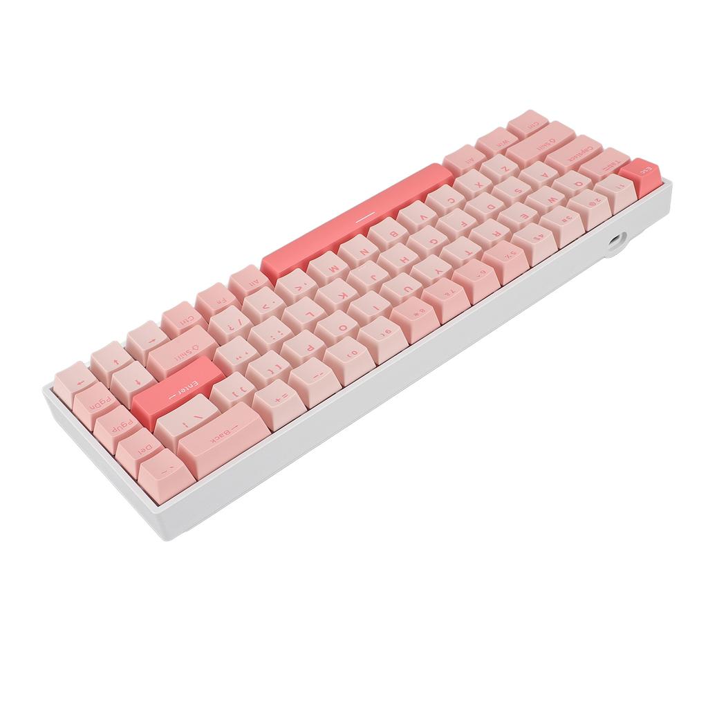 68 Keys Red Switch Mechanical Keyboard RGB Backlit 60 Percent USB Wired Gaming Keyboard for PC with