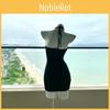 French Chic Sleeveless Dress With Builtin Bra For Summer Casual Wear