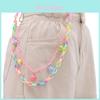 Acrylic Star Candy Color Dual Chain Waist Belt With Lobster Clasp For Casual Women And Men