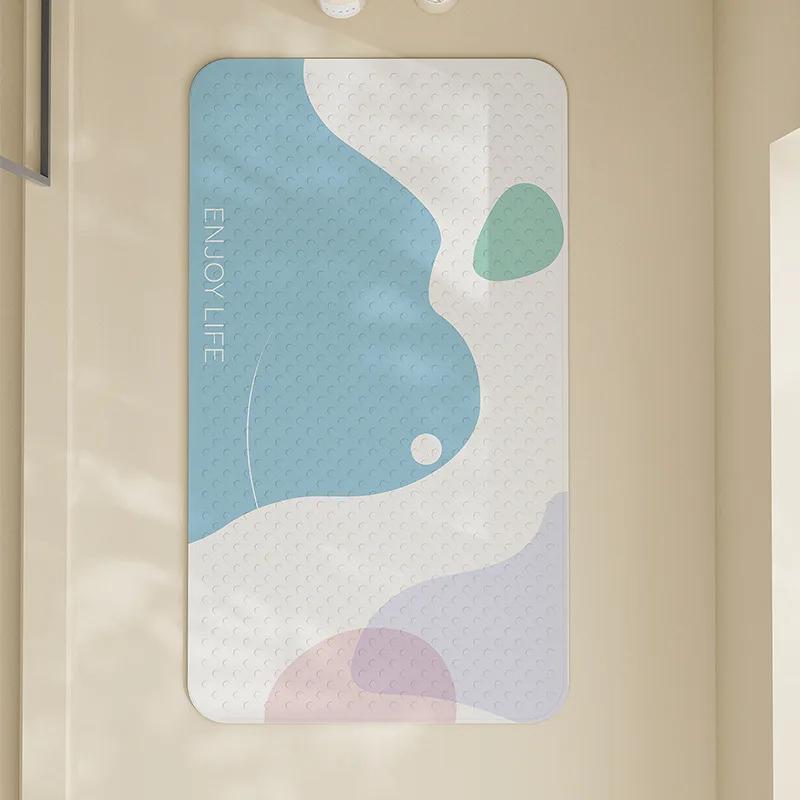 KONI Bathtub Bath Mat PVC Soft Bathtub Safety Shower Non-slip Bath Mats with Suction Cups Massage Floor Mat Safe for Kids