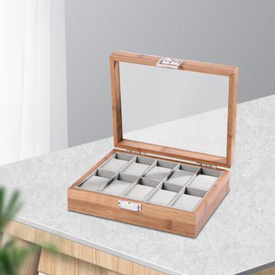 Elegante caixa de armazenamento de relógios de madeira para homens e mulheres - Organize e exiba seus relógios