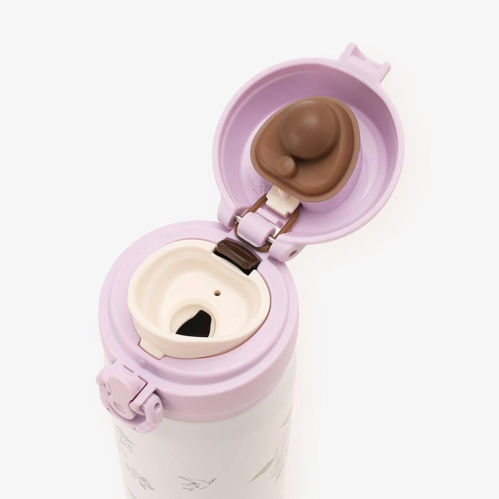 Afternoon Tea Living HS99 Flower Art One-Touch Thermos Bottle, 500ml, Purple