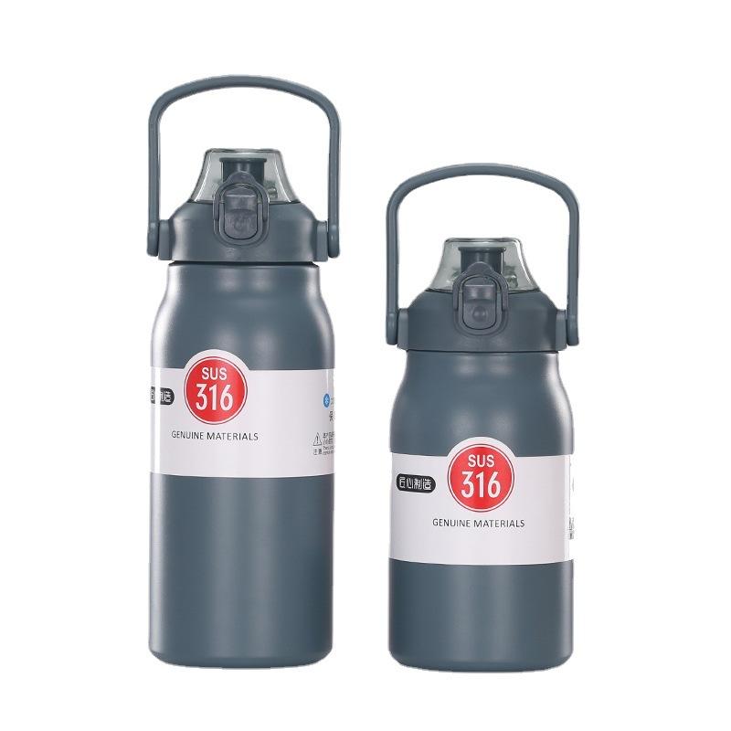 Space Pot 316 Stainless Steel Vacuum Spray With Straw, Sports Water Cup, Bounce Cover Portable Travel Cup