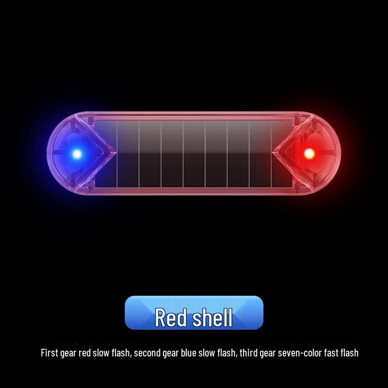 

Автомобильный солнечный мигающий светодиодный предупреждающий свет против кражи для салона Colorful Double Flash