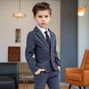 Completo a Quadri Casual per Ragazzi 3 Pezzi Costume da Host per Performance al Piano, Festa di Compleanno, Outfit con Blazer + Pantaloni + Cravatta per Bambini