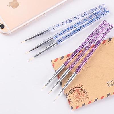 Acrylic Glitter Flower Pen Nail Art Brush Set