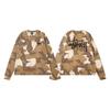 Stu American Style Waffle Print Oversized Long Sleeve Tee Men Winter Casual Wear
