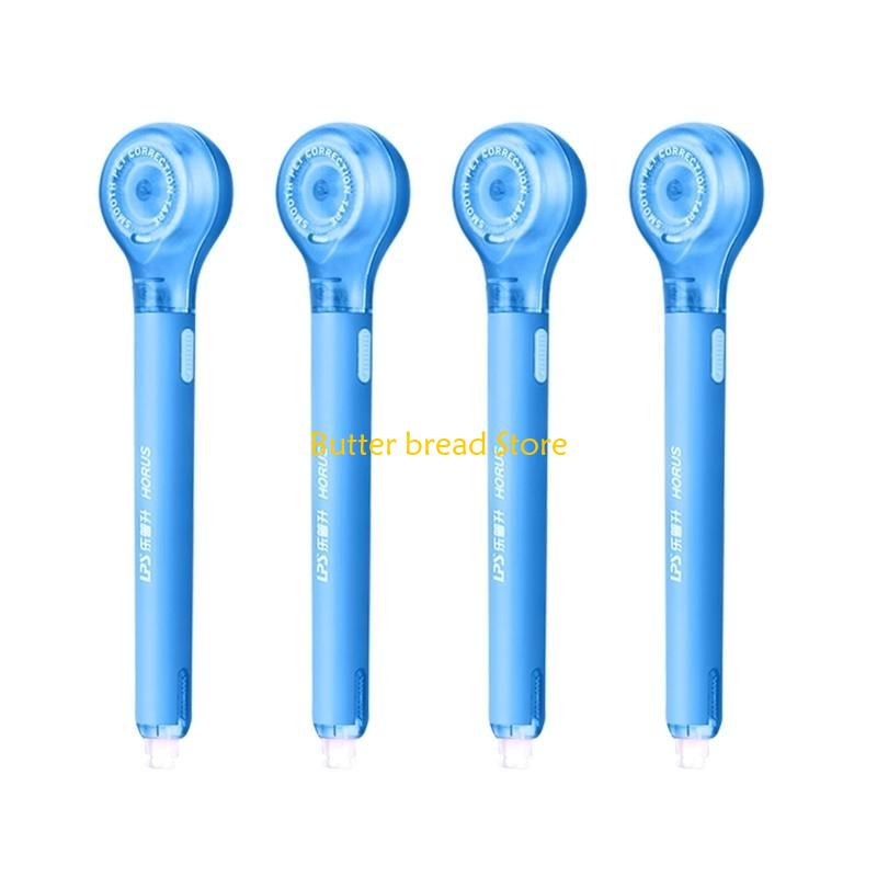 W89C 4 Pieces Refillable Correction Tape Pen 6mx5mm for Note Taking Card Making