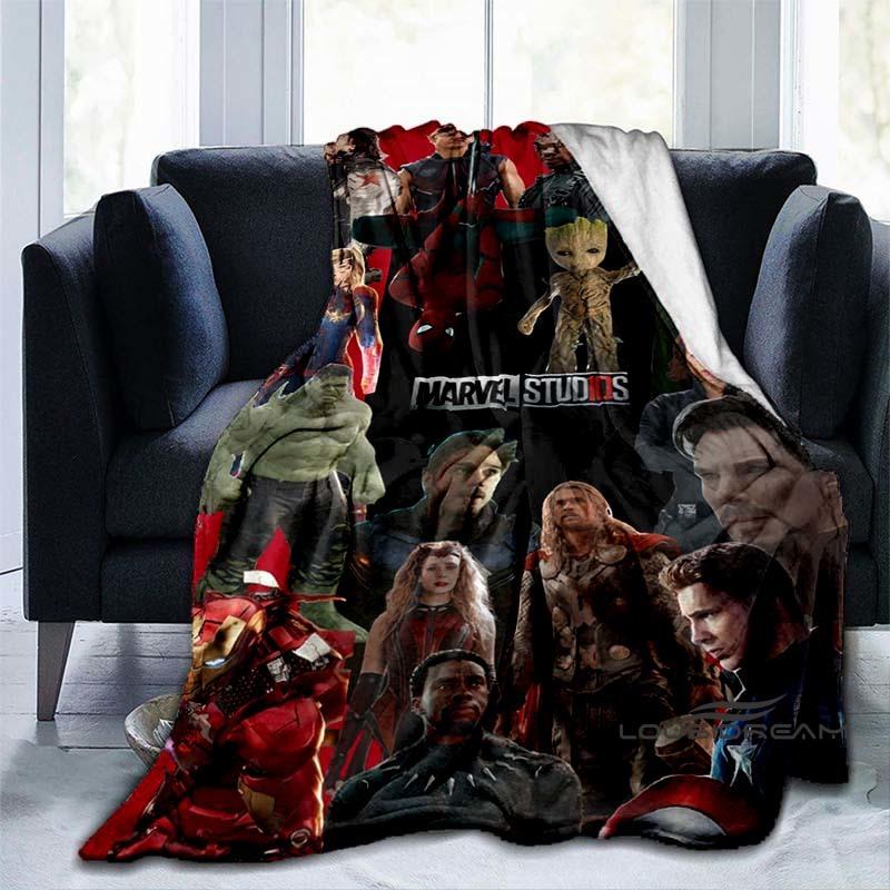 Customizable 2026 new Thor cartoon anime blankets bedroom decorations warm flannel sofa blankets suitable for home bedroom