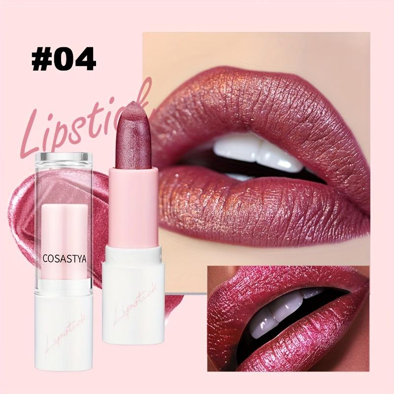 Shiny Lipstick By Gel Lipstick with Luminous Finish, Suitable for All Skin Types, Available in Berry, Brown, Pink, and Purple Hues