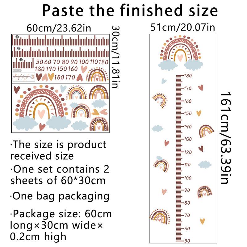 

Rainbow Cloud Love One-Meter Self-Adhesive Wall Sticker Children s Room Living Room Decor Height Marker Fun & Cute Wall Decal