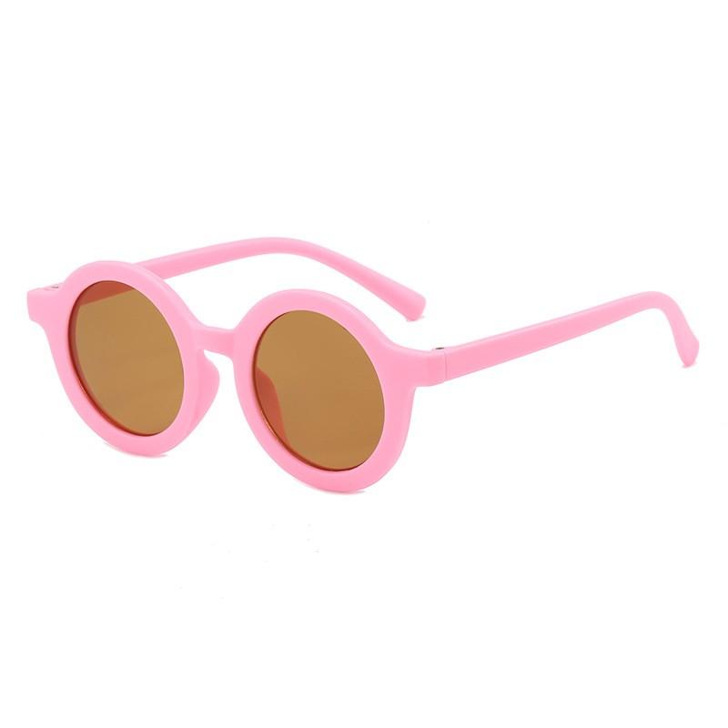 Sunglasses Retro Resin And PC Materials UV  Thick Frame Round For Kids