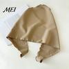 Decorative Neck Scarf Pure Color Headscarf, Large Triangular for Women, Adjustable Strap Turban Headband, Soft Elastic Head Wrap Sun Protection