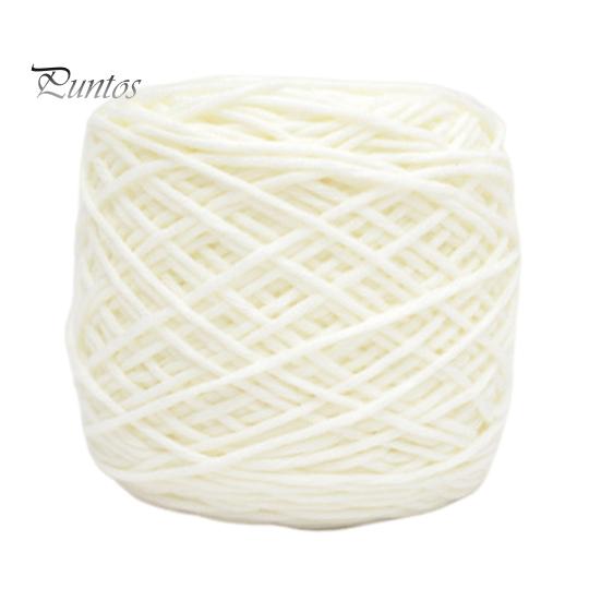 

1 рулон хлопчатобумажной нити, шелковая хлопчатобумажная пряжа, яркие цвета, креативные проекты по вязанию крючком, пряжа для вязания, удобная для начинающих белый