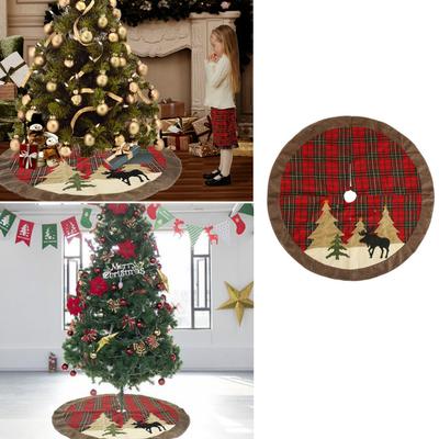 Elk Tree Skirt Christmas Tree Skirts XMAS Tree Decoration Party Supplies Christmas Decoration