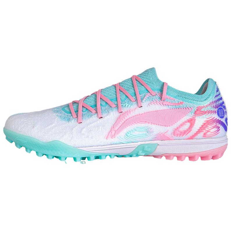 

Li Ning Sharp TF Искусственная трава Натуральный Противоскользящий Износостойкий Футбольные бутсы Унисекс Футбольные бутсы Стандартный-Белый Островной-Синий YSTV039-2 39