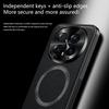 For Honor Magic8 Pro 5G Case Magnetic Case PU TPU PC Phone Back Cover with Metal Lens Frame