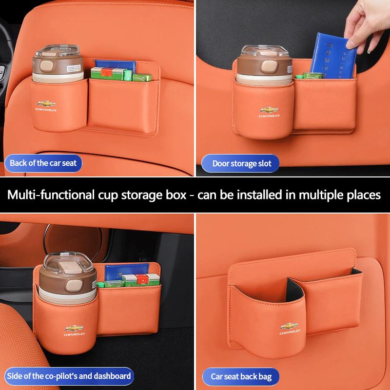 PDKLM1 Leather Car Door Cup Holder For Chevrolet Aveo Captiva Cruze Impala Orlando Sail Spark Sonic Malibu Lacetti Interior Accessories