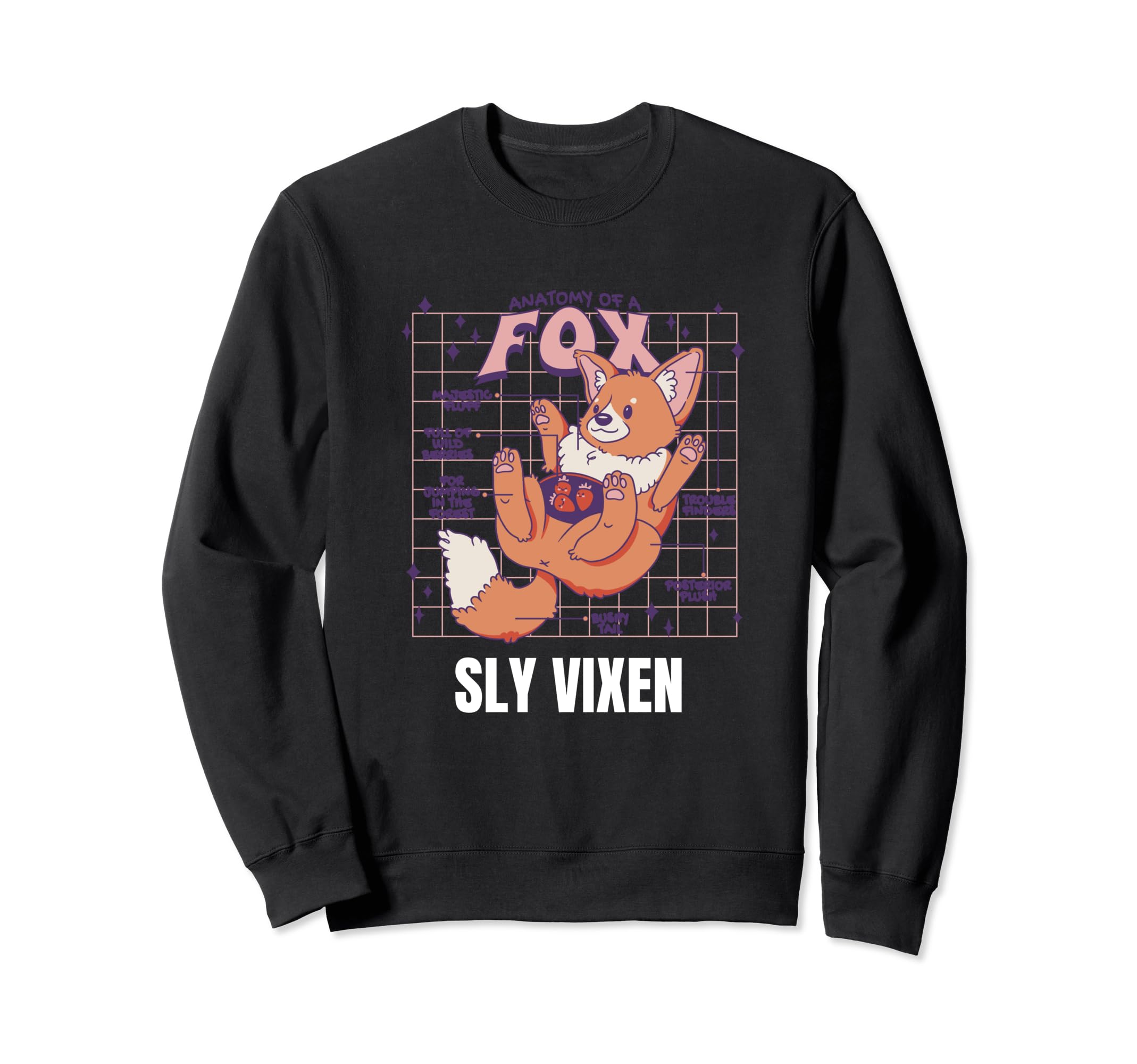 

Sly Vixen Retro Cute Fox Design Sweatshirt