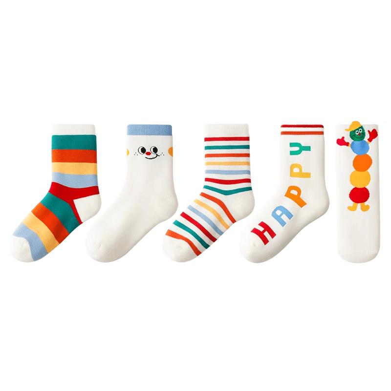 Beibei Kids' Pure Cotton Mid-Calf Socks