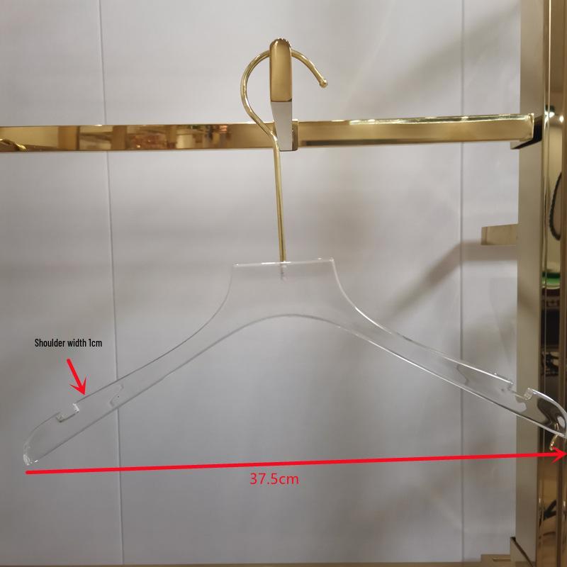 Transparent Acrylic Children's Clothes Hanger with Customizable Logo Option